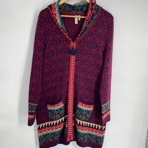 Sahalie Cardigan Women’s Large Aztec Southwest Western Fall Cowgirl Lagenlook